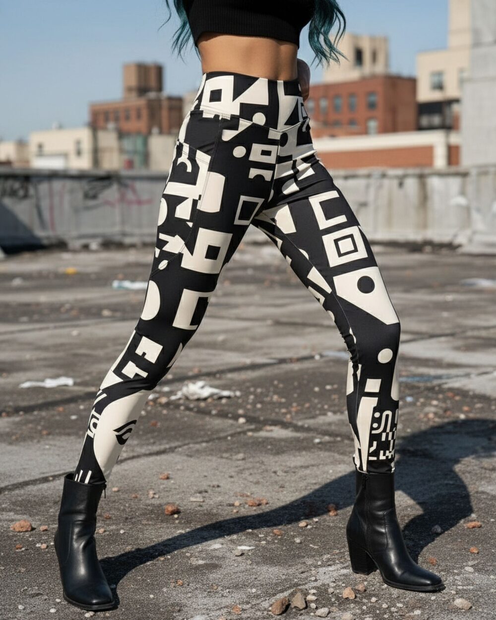 Black and Cream Cubist Elegant